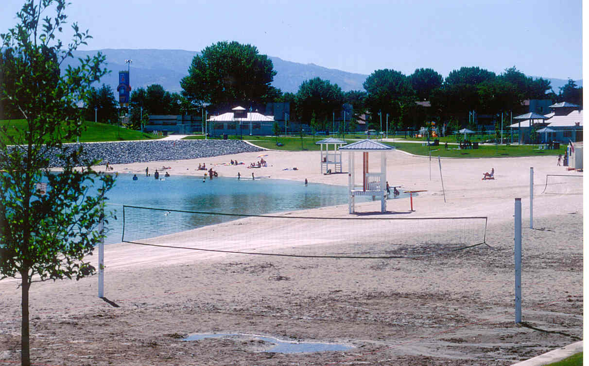 Beach and Volleyball and the Sparks Marina